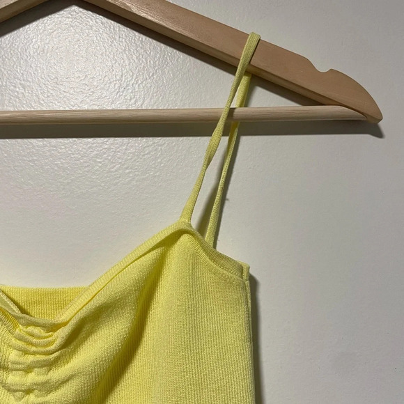Vibrant Yellow Ruched Drawstring Camisole – Perfect  for Summer - Picture 5 of 8